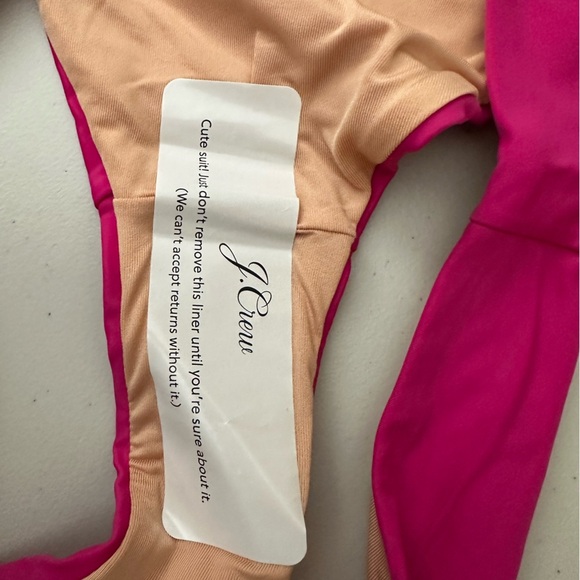 J.Crew Curved-Waist Cheeky Bikini Bottom in Fuchsia Pink Size Large - Picture 4 of 7